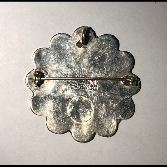 Alpaca Mexico brooch pin - Turquoise - Picture 3 of 5